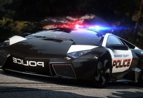 lamborghini reventon, Need for speed, hot pursuit, суперкар, полиция, дорога