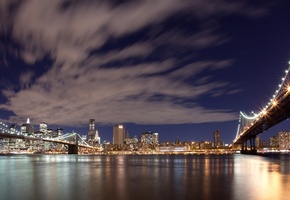 brooklyn bridge, new york, город, city, Usa, сша, нью-йорк