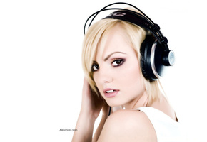 певица, Наушники, alexandra stan, лицо