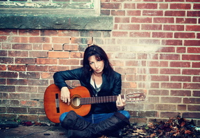гитара, Девушка, музыка