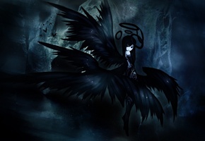 shiroganeusagi, Серафим, крылья, девушка, ангел