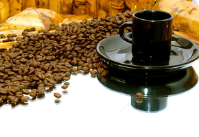 зерна, Кофе, чашка