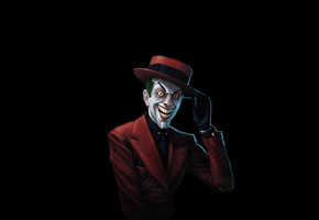 joker, интеллигент, batman, Джокер, шляпа, бешеный, улыбка