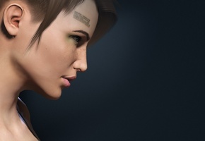 веснкушки, штрихкод, Девушка, 3d