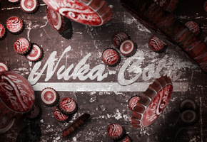 Fallout 3, много, nuka cola, крышечки, new vegas, надпись, крышки