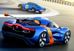 concept, a110-50, Renault, концепт, рено, alpine, вид сзади, алпайн