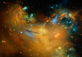 Космос, абстракция, краски