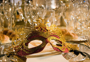 маска, стекло, хрусталь, Бокалы, застолье