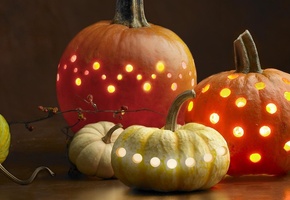 halloween, праздник, хеллоуин, свет, Тыквы