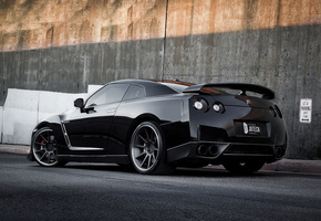 тюнинг, стена, Nissan, машины, диски, авто, gtr