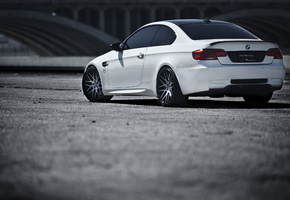 белый, Bmw, wheels, бмв, вид сзади, e92, m3, white