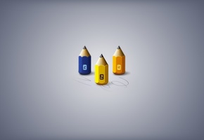 3d, illustrator, карандаши, Минимализм, adobe, fireworks, photoshop
