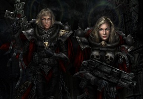 40k, сёстры битвы, женщины, оружие, Warhammer, adepta sororitas