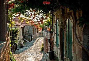 дома, Франция, улица, город, мостовая