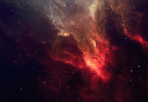 туманность, Арт, космос, tylercreatesworlds, звезды