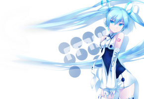 Hatsune miku, vokaloid, вокалоид, наушники, хатсуне мику