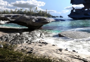 яхта, песок, камни, скалы, пейзаж, Природа, озеро, море