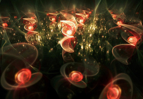 спирали, Фрактальные узоры, свечение