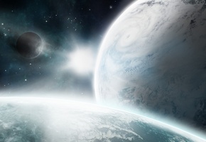 звезда, Космос, циклон, планеты, атмосфера, спутник