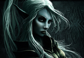 эльф, взгляд, доспехи, Темный