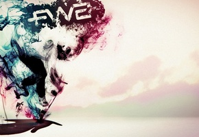 спорт, красочное, трюк, дым, люди, цветное, Скейтборд