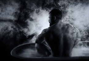 фон, Мужчина, ванна