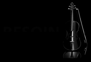 смычек, Скрипка, черный фон, чб, музыка, классика, violin