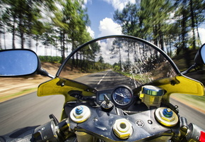 Мотоцикл, дорога, скорость