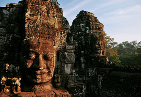 руины, Город, камбоджа, храм, святилище