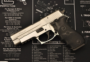 глок, сборка, схема, sigsauer, оружие, Glock, пистолет