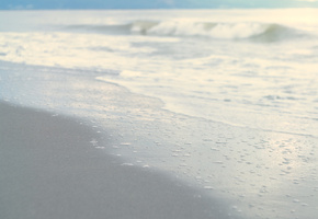 волна, берег, волны, пляж, Море, небо, песок, вода