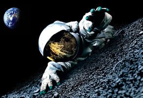 земля, космонавт, планета, apollo 18, луна, Аполлон 18