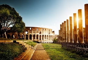 рим, колизей, rome, амфитеатр, Italy, colosseum, италия