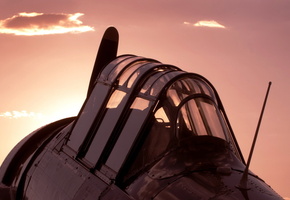 Самолёт, фон, кабина