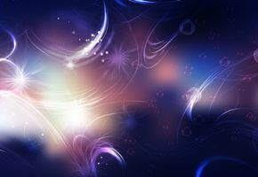 свечение, завитки, Лини, пушинки, круги