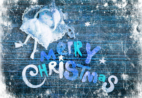 Кукла, звёзды, надпись, ангел, стол, поздравление, иней