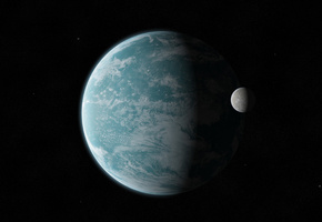 Звезды, спутник, бесконечность, планета, пространство