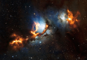 туманность, Messier 78, созвездие, орион