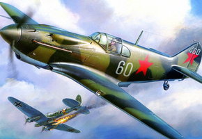 Лагг-3, heinkel, лавочкин-горбунов-гудков, he 111, подбит