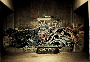 обоя, city, надписи, стена, Улица, граффити, лавочка