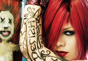 рисунок, Pink, красные волосы, певица