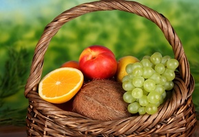 нектарин, лимон, персик, фрукты, Апельсин, виноград