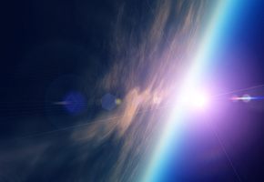 space, starlight, планета, арт, planet, Космос, звезды