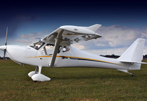 самолёт, белый, трава, зелёная, кабина, Поле, винт