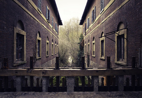 Город, европа, два, дома