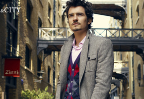 фотосессия, город, Орландо блум, актер