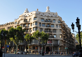 barcelona, Барселона, antoni gaud__, la pedrera, casa mila, испания, __spain