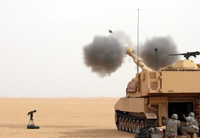 Гаубица, солдаты, оружие