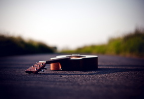 Дорога, фон, гитара