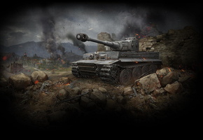 тигр, Wot, танк, world of tanks, tiger